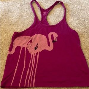 Magenta flamingo tank top sz M